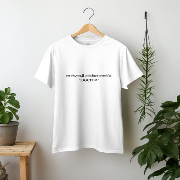 Premium White Cotton T-Shirt for Future Doctors